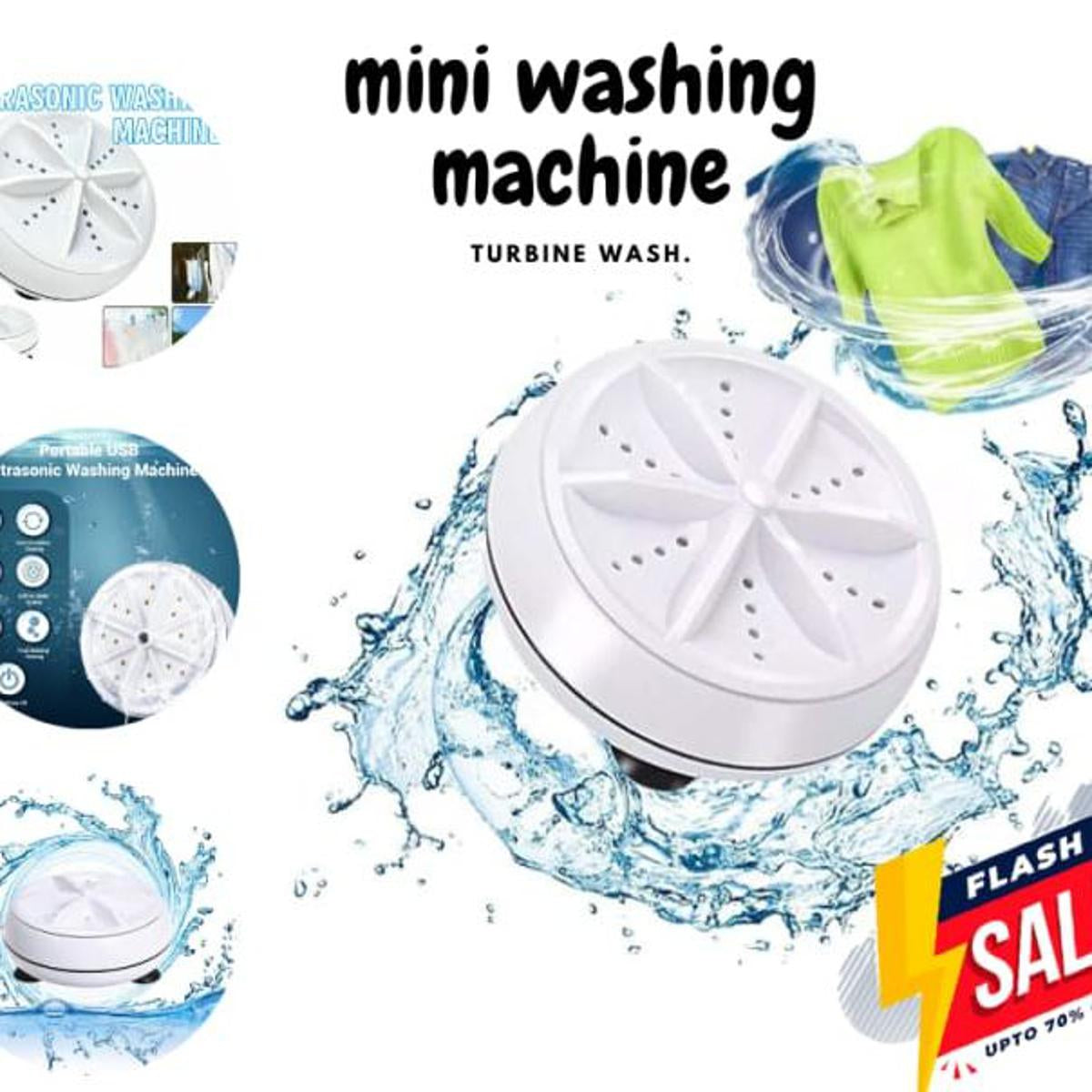 Portable Ultrasonic USB Turbo Washing Machine