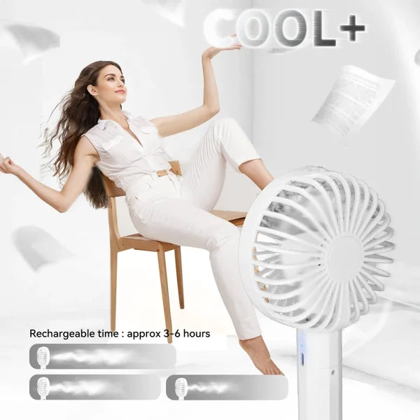 Handheld Spray Fan Creative Gift Students Portable Desktop Outdoor Humidifying Table Small Diplo pore Fan