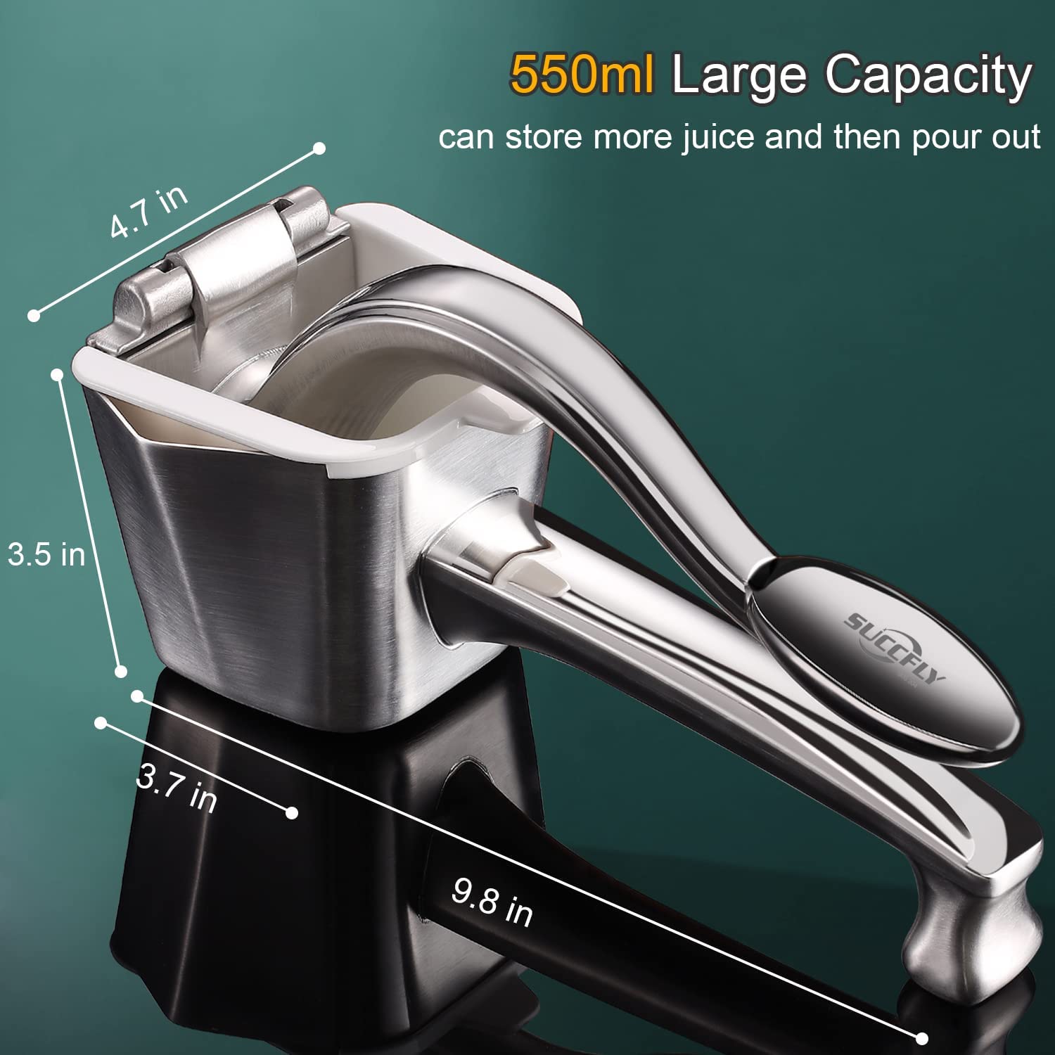 Efficient Stainless Steel Manual Juicer Set: SUCCFLY Premium